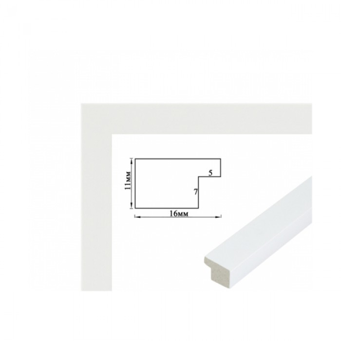 Біла 2 см багетна рамка 40*50