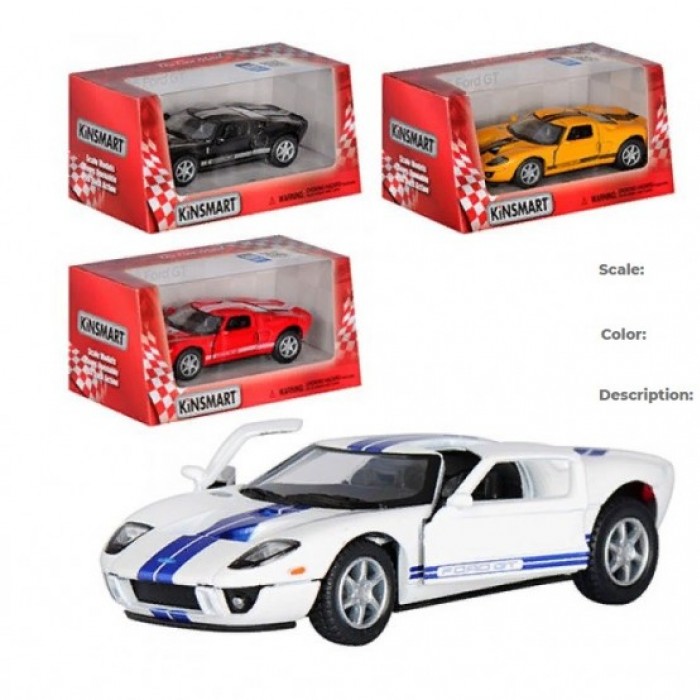 Модель легкова FORD GT (2006) 5'' KT5092W метал.інерц.відкр.дв.4кол.кор./96/