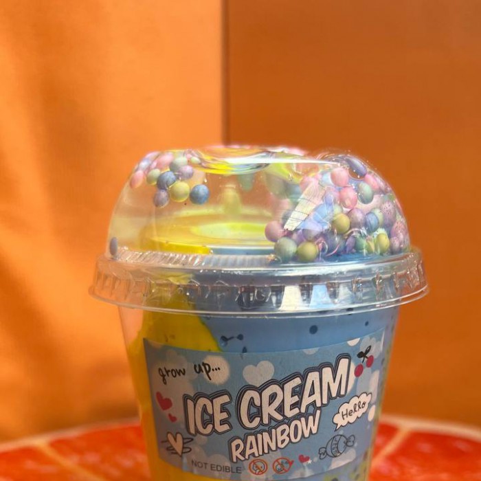 (12 шт кор)Іграшка слайм 18--10 Флаффі Ice cream rainbow 11см